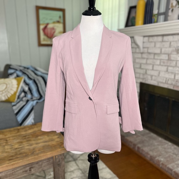 Banana Republic one button padded shoulder blazer - Picture 1 of 8